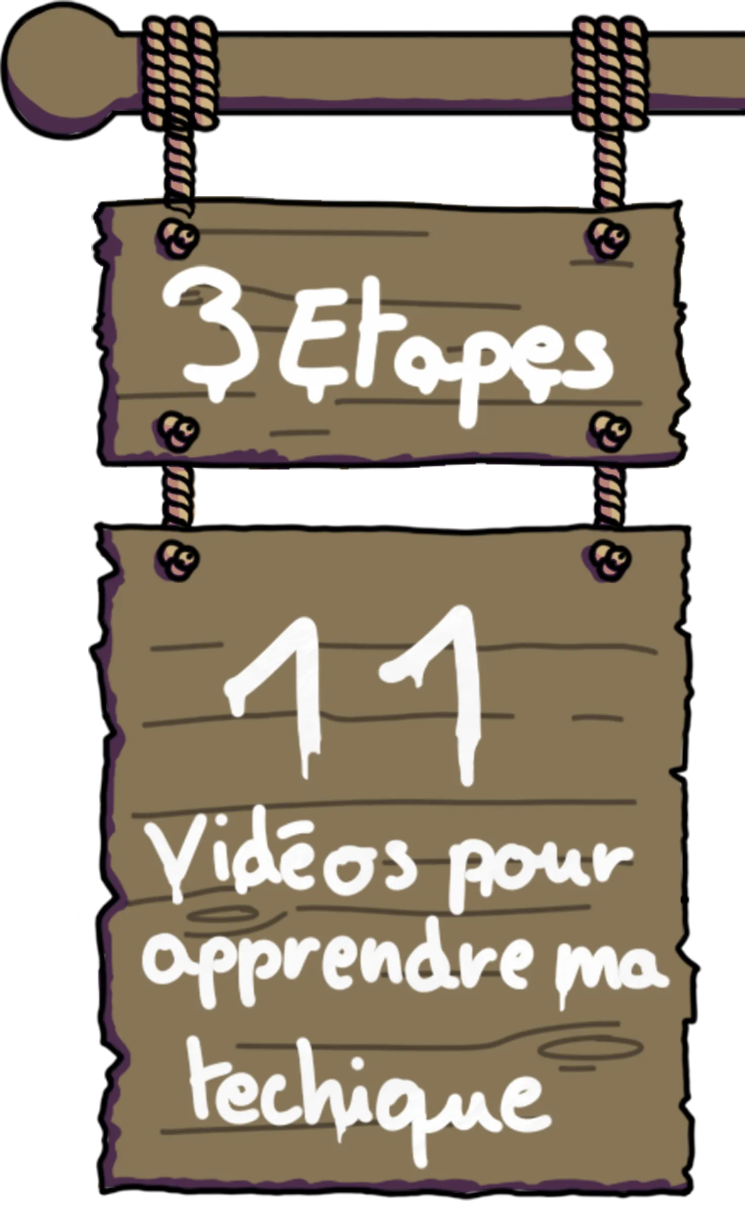 3 étapes, 11 vidéos pour apprendre ma technique